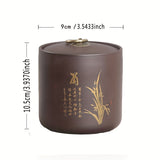 1pc Boutique Yixing Purple Sand Teapot with Golden Finish - Large Capacity Loose Tea Sealed Jar for Enhanced Tea Experience