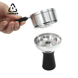 CRUSHER Arab Hookah Metal Bowl Set Charcoal Holder with Cover Heat Management System Chicha for Smoking Accessories