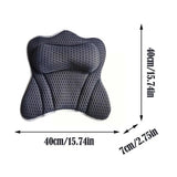 tub Pillow Back Soft Relaxing Neck Cups Bath Hot Cushion For Massage With Gray Suction Tool Spongy Spa