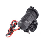 Universal 12/24V Waterproof Motorcycle Handlebar Mounted Cigarette Lighter Socket with 60cm Cable