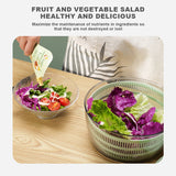 Vegetable Dehydrator Creative Manual Water Salad Spinner Fruit Drain Basket Dryer Hand Crank Kitchen Household Gadget