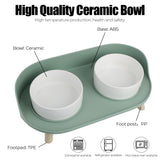 Protects Cat's Vertebra Food and Water in One-desigh Dog Cat Double Bowl Cat Bowl Feeds Semi Enclosed Anti Spill Raised