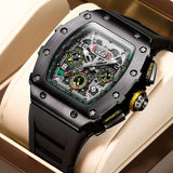 GUANQIN Luxury Mechanical Sports Watch Men's Automatic Winding Watch Tourbillon Chronograph Calendar Week Month Display 2022 New