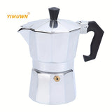 1pc Italian Style Stovetop Espresso Maker - Aluminum Moka Pot for Strong and Flavored Coffee - Easy to Operate and Clean