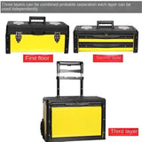 Three-layer separate portable multi-function trolley Portable hardware combination tool cart 3 colors optional ABS+ iron NEW