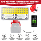 40W 4200LM LED Work Light Spotlight Rechargeable Outdoor Camping Lamp Flashlight for Milwaukee 14.4V-18V Li-ion Battery