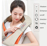 Electrical Massage Shiatsu Back Shoulder Body Neck Multifunctional Shawl Infrared Heated Kneading Car/Home Massager
