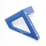 ES-5 Multifunction Carpentry Triangle Ruler 45/90 Degree Measure Angle Ruler Woodworking Scriber Ruler 3D Miter Triangle Ruler