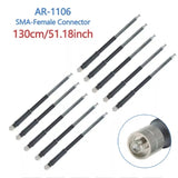10PCS AR1106 Telescc 136-174mHz High Gain VHnti-Collision Extendable Antenna for WouXun Kenwood BAOFENG Radio