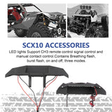 Metal Front & Rear Bumper With LED Light For 1/10 RC Crawler Axial II 90046 SCX10 III AXI03007 Upgrade Parts