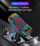 F11 BT Wireless Colors LED Backlit MP3 Phone Widely Compatible USB Car Charger