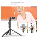 Mobile Bluetooth selfie stick, handheld stabilizer with fill light, ground extender, live streaming stand, tripod