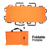180 x 70cm 12 Handle Home Foldable Durable Fabric Stretcher Simple Soft Portable Transport Unit for Emergency Work