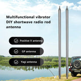 201 Stainless Steel Shortwave Radio Station 5.6m Rod Retractable High Frequency Antenna DIY Vibrator