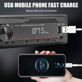 In-Dash 45Wx4 Bluetooth-Compatible Remote MP3 Player FM Radio Car Stereo Supports USB TF Card AUX Audio