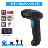Portable U2 wired U2W 2D Wireless U2B Handheld Bluetooth QR Code Scanner 1D Barcode Reader for PDF417