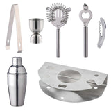7/12 Pcs 550ML Stainless Steel Cocktail Shaker Set Cocktail Mixer Bar Set Bartender Opener Mixer Bar Wine Tools With Wine Rack