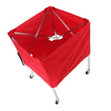 Wheeled Ball Cart Large Capacity Wide Application Lightweight Movable Ball Cart Stable Moving Aluminum Alloy Canvas for Sports