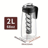 1pc 2L/64oz BPA-Free Ice Coffee Pot with Leak-Proof Lid - Perfect for Large Parties and Outdoor Events