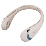 Portable Mini Hanging Neck Digital Display Power Bladeless Neckband Air Cooler USB Rechargeable Electric Fan For Running