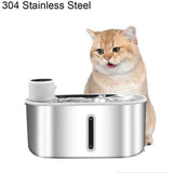 3L USB 5V Sensor Stainless Steel Charging Wireless Induction Cat Dog Automatic Drinking Fountain Pet Water Dispenser Bowl