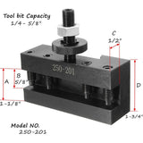 2Pcs Quick Change CNC Lathe Tool Post Turning Facing Holder for Lathes Tools-250-201 & 250-202