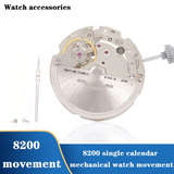 8200 Single Calendar High-Precision Automatic Mechanical Watch Movement with Handle Sier