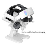 Glasses Holder Headset Charging Dock Stable VR Gaming Headst Rack Space Saving with LED Light for Meta Quest 3