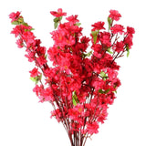 10Pcs Flowers Blossom Bouquets Faux Peach Fake Plants For Decor