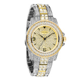 PINTIME Men's Watches Luxury Iced Out Diamond Dial Stainless Steel Relogio Waterproof 3br Fashion Quartz Wristwatch Reloj Hombre