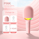 Children's LED light integrated microphone wireless Bluetooth home karaoke