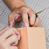 Awl DIY Since Leather Stitching LeatherCraft Sewing Hole Punch Handmade Stitcher Taper Diamond/French Shape with Wooden Handle