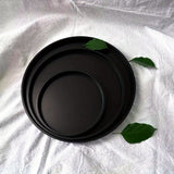 3pcs Black Round Bathroom Tray, Bathroom Supplies Serving Tray, Multifunctional Vanity Tray, Countertop Organizer Tray For Perfume Dresser Jewelry Candle, Coffee Table Decorative Tray
