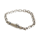 Sterling Silver Personality Vintage Distressed Cross Chain  Bracelet