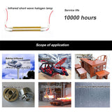 1000W Drying Solar Film Light Wave Auto Infrared Heating Baking Paint Curing Lamp Car Body Spray Handheld Repair Exhaust Filter