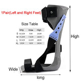 1Pair Adjustable Medical AFO Brace-Ankle Orthosis Drop Foot Stabilizer Support for Walking with Shoe