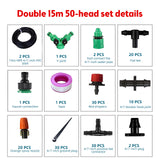 Automatic Drip Kits for 2x15m 4/7-inch Dispensing Tube DIY Garden Watering Irrigation System