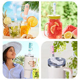 5PCS Straw Cover Cap Stanley Cup Accessories For Stanley Cup, Silicone Straw Topper Fit Stanley 30&40 Oz Tumbler With Handle