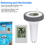 ating Swimming Wireless Pool Thermometer with Indoor Temperature Monitor Clock for Pond Hot Tub Aquarium