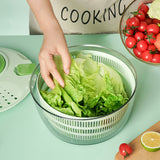 Vegetable Dehydrator Creative Manual Water Salad Spinner Fruit Drain Basket Dryer Hand Crank Kitchen Household Gadget