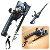 Portable Folding Telescc Travel Rods with Reel e Spinning Rod Carbon Fiber Outdoor Fishing Gifts for Men