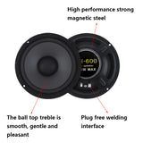1 Pair 6.5 Inch 600W 2Way Car HiFi Coaxial Speaker Vehicle Door Auto Audio Music Stereo Full Range Frequency Automotive peakers