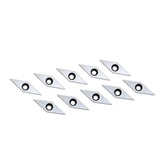 10Pcs Carbide Inserts Cutter Woodturning Chisel Tipped Replacement Blade for Wood Lathe Turning hine Tools 10X30mm