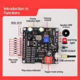 10W 20W MP3 Sound Voice Playback Board 9CH One-for-One Control Player Module Memory Card U-Disk Audio