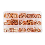 280PCS/Set Washer Copper Sealing Solid Gasket Washer Sump Plug Oil For Boat Crush Flat Seal Ring Tool M5-M20