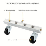 4-nozzle 4000psi multifunctional hydraulic impactor water broom road cleaning device