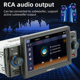 Car Stereo MP5 Player Single Din BT FM Radio Receiver with Carplay Android Auto Support Hands-Free Calg USB Charge