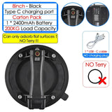 8-inch Electric Suction Cup - Heavy-Duty Hand-held Glass, Granite & Tile Lifter with 200KG Load Capacity