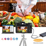 AEVYVKV Professional WiFi Camera 4K Camcorder 3.0 180° Flip Screen Selfile Digital Webcam Suitable for Beginners Travel