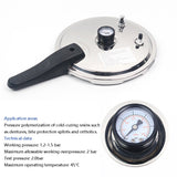 Dental Laboratory Denture Curing High Temperature Cooker Sterilization Pneumatic Polymerization Pot With Pressure Gauge